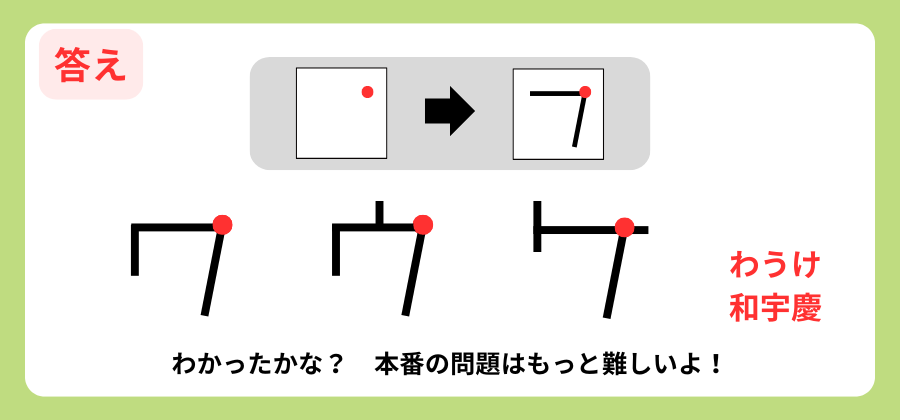 謎解き練習問題答え